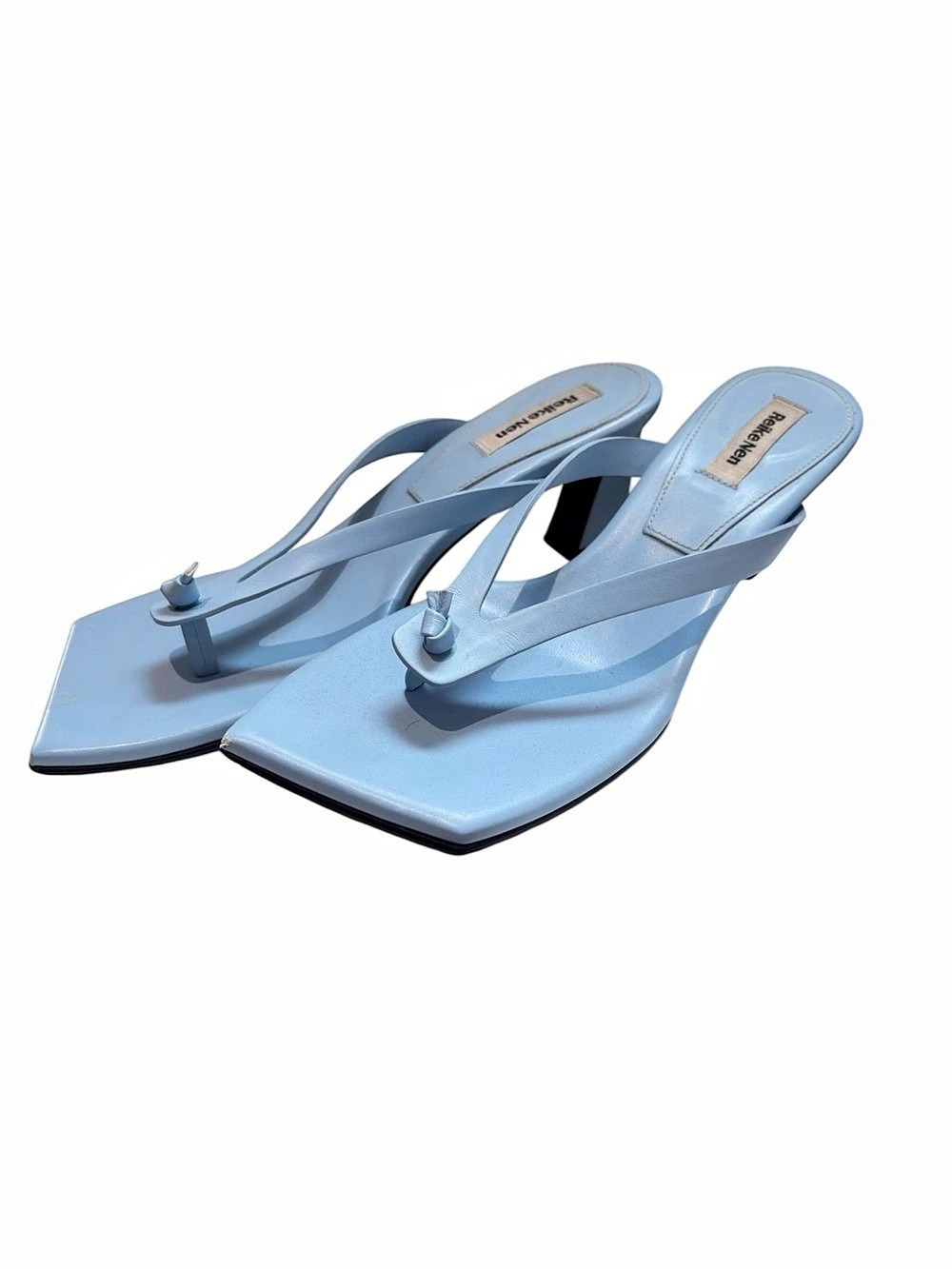 Reike Nen Flip Flop Heel Sky Blue Leather Heels EU 37